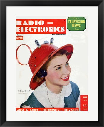 Framed Art Radio Electronics Cover June 1949 Wall Decor 18x24 Artwork
