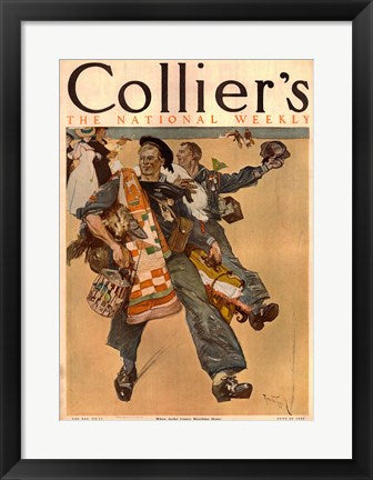 Framed Art Reuterdahl Colliers Cover June 20 1908 Wall Decor 18x24 Artwork