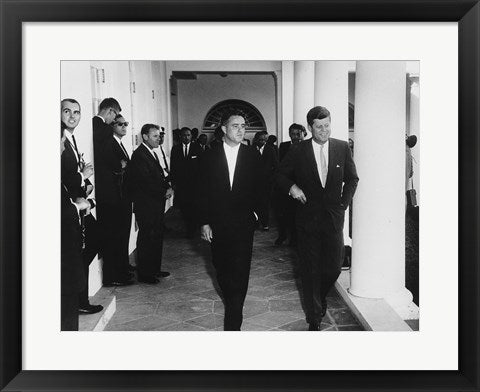 Framed Art Sargent Shriver with JFK Wall Decor 18x24 Artwork