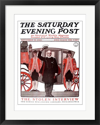 Framed Art Saturday evening post 1903 Wall Decor 18x24 Artwork