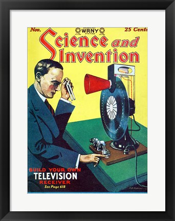 Framed Art Science and Invention Nov 1928 Cover Wall Decor 18x24 Artwork