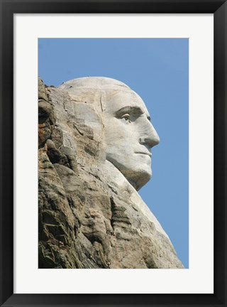 Framed Art Sideview of George Washington Statue at Mt Rushmore Wall Decor 18x24 Artwork