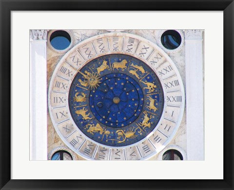 Framed Art St Marks Venice Clock Wall Decor 18x24 Artwork