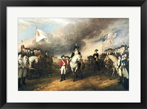 Framed Art Surrender of Lord Cornwallis Wall Decor 18x24 Artwork