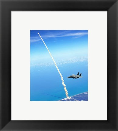 Framed Art Frame Art 4th FW Strike Eagles Assist Shuttle Launch Wall Decor 18x24 Artwork
