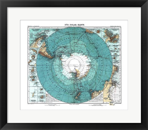 Framed Art Antarctica 1912 Framed Art for your Home Wall Decor 18x24 Artwork