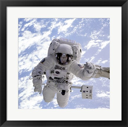 Framed Art Michael Gernhardt in Space During STS-69 in 1995 Wall Decor 18x24 Artwork