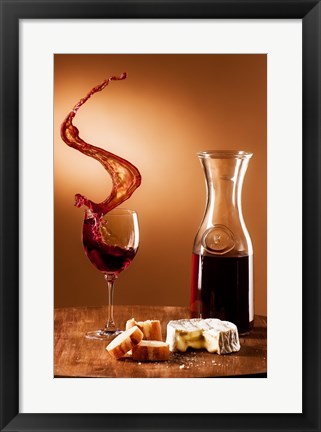 Framed Art Schwappender Wein Wall Decor 18x24 Artwork