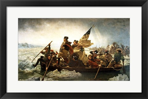 Framed Art Washington Crossing the Delaware by Emanuel Leutze, MMA-NYC, 1851 Wall Decor 18x24 Artwork
