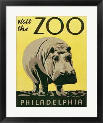 Framed Art Visit the Zoo - Philadelphia Wall Decor 18x24 Artwork