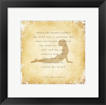 Framed Art When the Breath Wanders Wall Decor 18x24 Artwork
