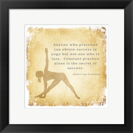 Framed Art Frame Art Constant Practice is the Secret of Success Wall Decor 18x24 Artwork