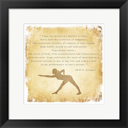 Framed Art Yoga is a Perfect Science Wall Decor 18x24 Artwork