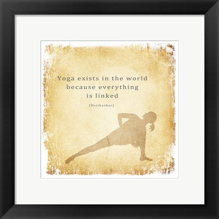 Framed Art Yoga Exists Wall Decor 18x24 Artwork