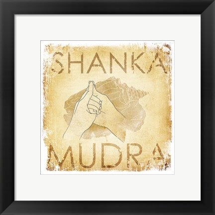 Framed Art Shanka Mudra (Conch) Wall Decor 18x24 Artwork