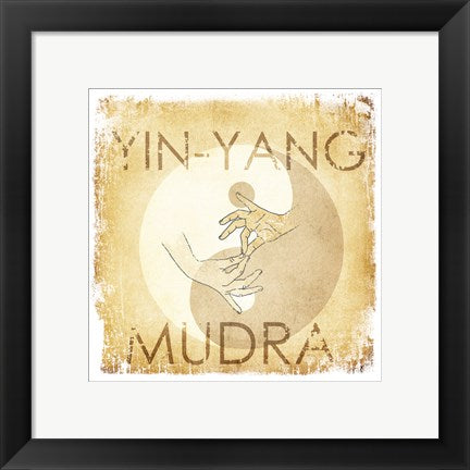Framed Art Yin-Yang Mudra Wall Decor 18x24 Artwork