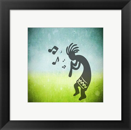 Framed Art Kokopelli Music I Wall Decor 18x24 Artwork