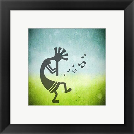 Framed Art Kokopelli Music II Wall Decor 18x24 Artwork