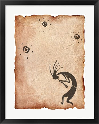 Framed Art Kokopelli Wall Decor 18x24 Artwork