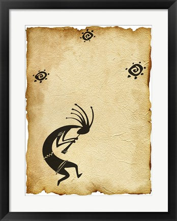Framed Art Kokopelli II Wall Decor 18x24 Artwork