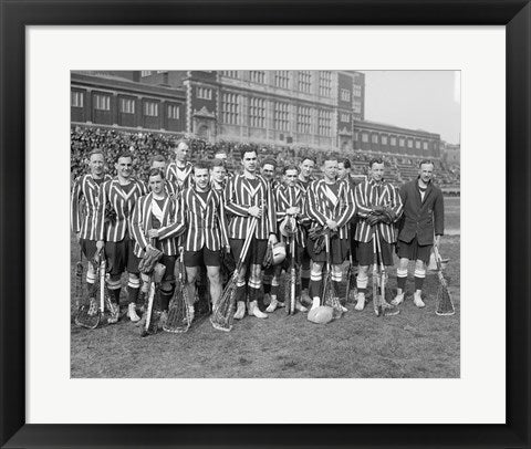 Framed Art 1909 Lacrosse Team Framed Art for your Home Wall Decor 18x24 Artwork