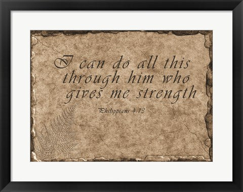 Framed Art Philippians Quote Wall Decor 18x24 Artwork