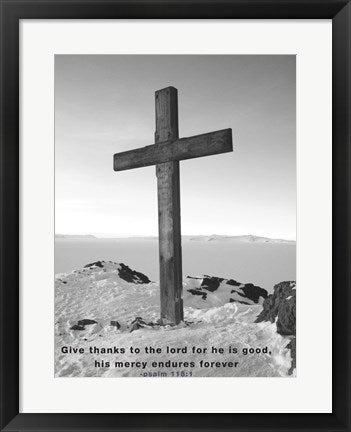 Framed Art Mercy Endures Forever Wall Decor 18x24 Artwork