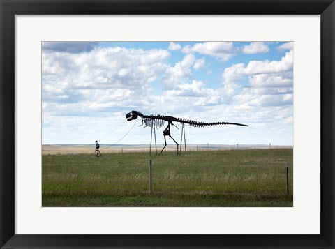 Framed Art Dinosaur Sculpture Framed Art for your Home Wall Decor 18x24 Artwork