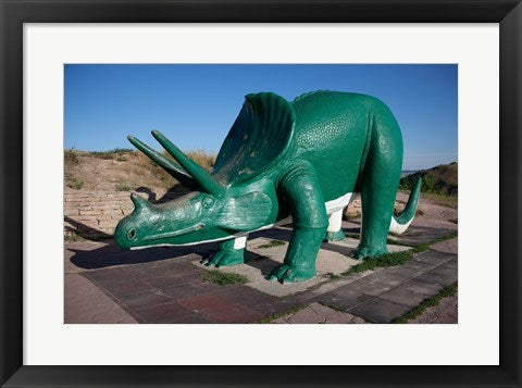 Framed Art Triceratops Sculpture Wall Decor 18x24 Artwork