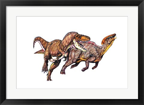 Framed Art Gorgosaurus Wall Decor 18x24 Artwork