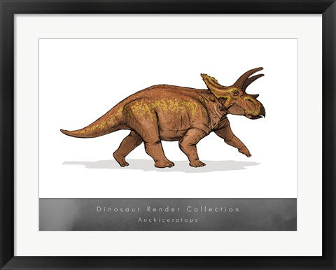 Framed Art Anchiceratops Framed Art for your Home Wall Decor 18x24 Artwork