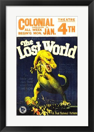 Framed Art The Lost World Film Poster, 1925 Wall Decor 18x24 Artwork