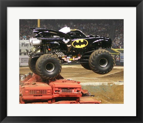 Framed Art Batman Monster Truck Framed Art for your Home Wall Decor 18x24 Artwork