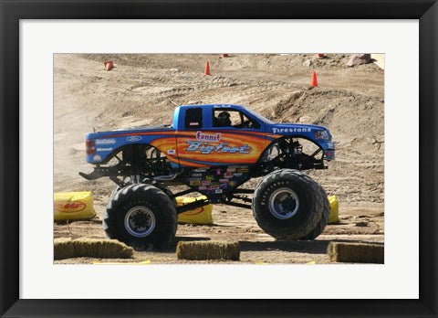 Framed Art Big Foot Monster Truck Framed Art for your Home Wall Decor 18x24 Artwork