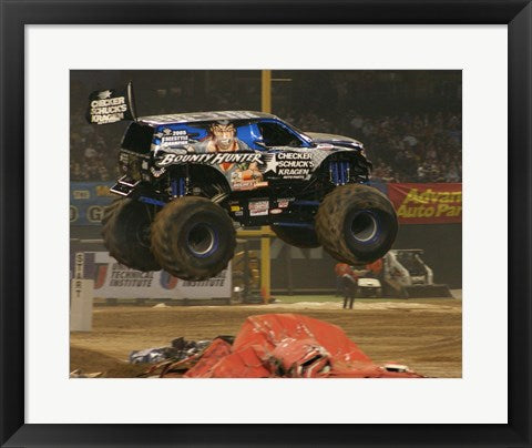 Framed Art Bounty Hunter Monster Truck Wall Decor 18x24 Artwork