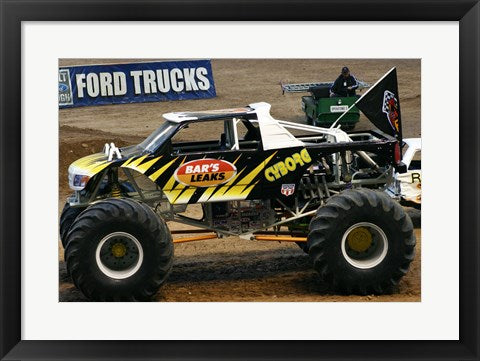 Framed Art Cyborg Monster Truck Framed Art for your Home Wall Decor 18x24 Artwork