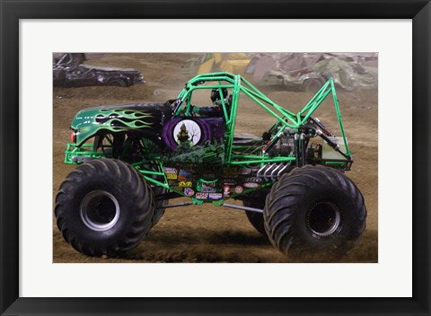 Framed Art Grave Digger Monster Truck Wall Decor 18x24 Artwork