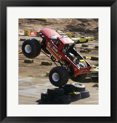 Framed Art Gunslinger Monster Truck Wall Decor 18x24 Artwork