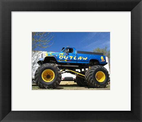 Framed Art P.C. Outlaw Monster Truck Wall Decor 18x24 Artwork