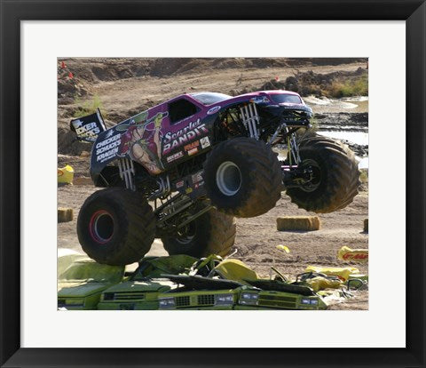Framed Art Scarlet Bandit Monster Truck Wall Decor 18x24 Artwork