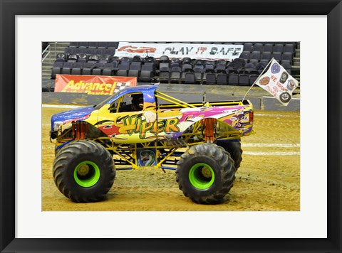 Framed Art Viper Monster Truck Wall Decor 18x24 Artwork