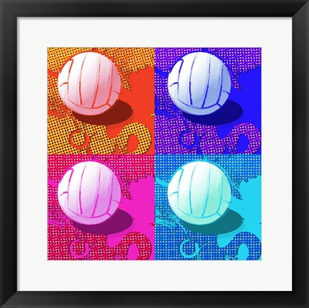 Framed Art Volleyball Pop by Sports Mania Wall Decor 18x24 Artwork