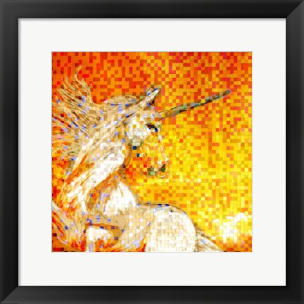 Framed Art Unicorn Collage Wall Decor 18x24 Artwork