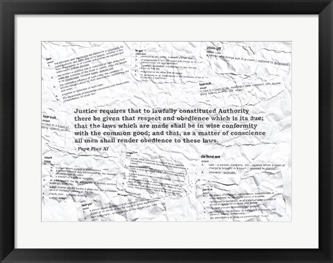 Framed Art Justice Wall Decor 18x24 Artwork