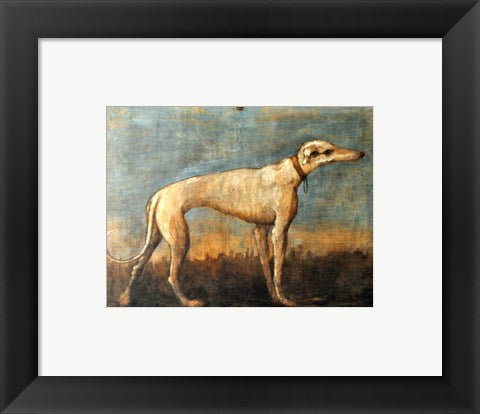 Framed Art Greyhound, Giandomenico Tiepolo Wall Decor 18x24 Artwork