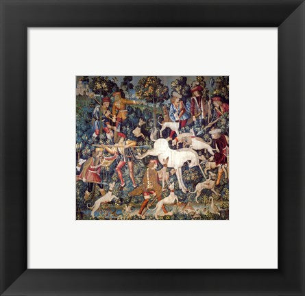 Framed Art The Hunt of the Unicorn Tapestry Wall Decor 18x24 Artwork