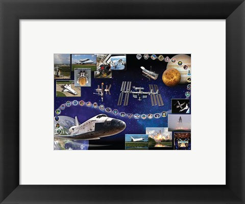 Framed Art Space Shuttle Atlantis Tribute Poster Wall Decor 18x24 Artwork