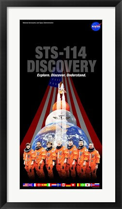 Framed Art STS 114 Mission Poster Wall Decor 18x24 Artwork