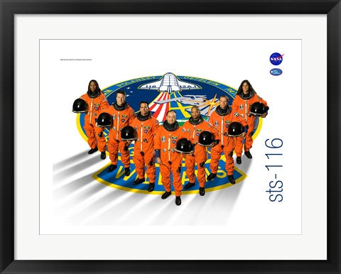 Framed Art STS 116 Mission Poster Wall Decor 18x24 Artwork