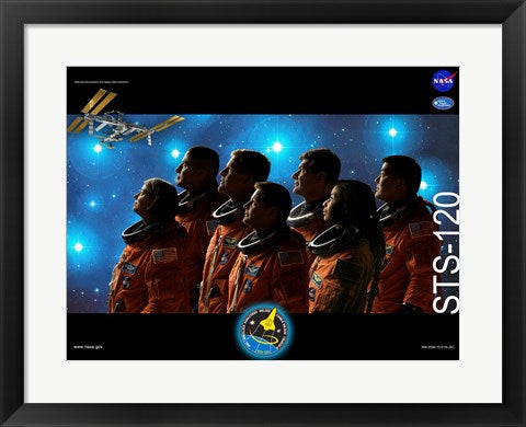 Framed Art STS 120 Mission Poster Wall Decor 18x24 Artwork